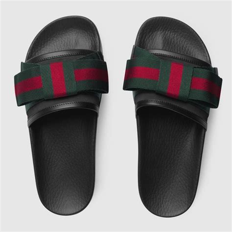 gucci slides with bow replica|Gucci knockoff slides for men.